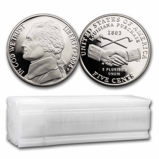2004-S Peace Medal Nickel 40-Coin Roll Proof
