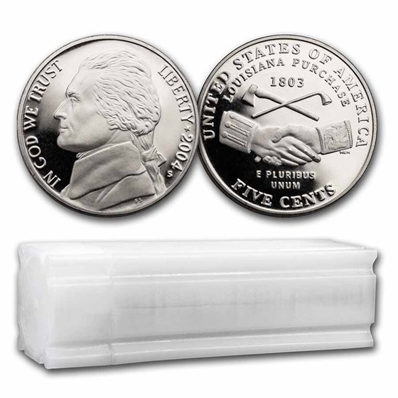 2004-S Peace Medal Nickel 40-Coin Roll Proof 2004-S Peace Medal Nickel 40-Coin Roll Proof