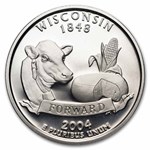 2004-S Wisconsin State Quarter Gem Proof 40-Coin Roll