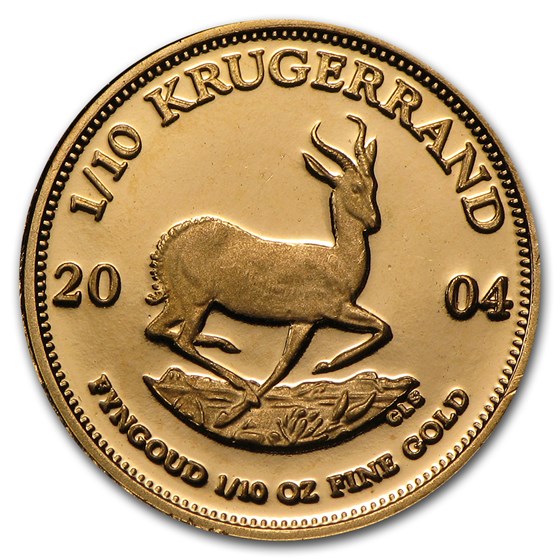2004 South Africa 1/10 oz Proof Gold Krugerrand 2004 South Africa 1/10 oz Proof Gold Krugerrand