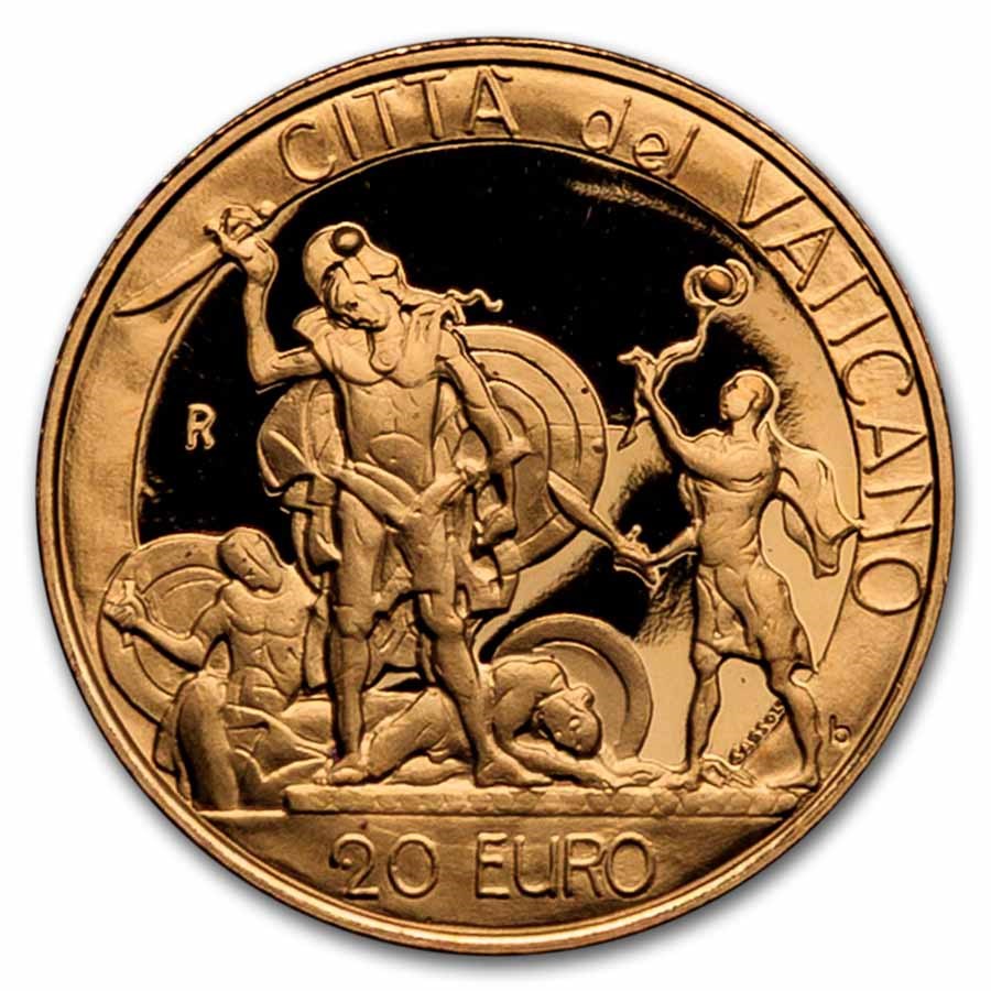 2004 Vatican City Proof Gold 20 Euros Pope John Paul II David/Gol