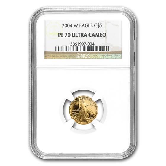 2004-W 1/10 oz Proof American Gold Eagle PF-70 UCAM NGC 2004-W 1/10 oz Proof American Gold Eagle PF-70 UCAM NGC