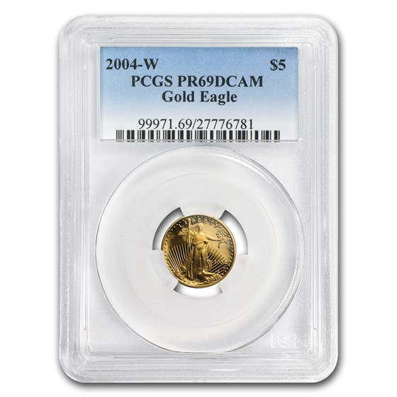 2004-W 1/10 oz Proof American Gold Eagle PR-69 DCAM PCGS 2004-W 1/10 oz Proof American Gold Eagle PR-69 DCAM PCGS