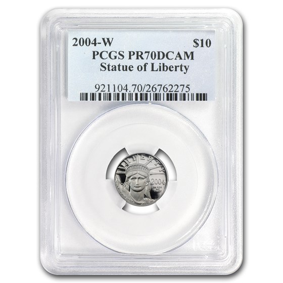 2004-W 1/10 oz Proof American Platinum Eagle PR-70 PCGS 2004-W 1/10 oz Proof American Platinum Eagle PR-70 PCGS