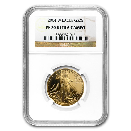 2004-W 1/2 oz Proof American Gold Eagle PF-70 UCAM NGC 2004-W 1/2 oz Proof American Gold Eagle PF-70 UCAM NGC