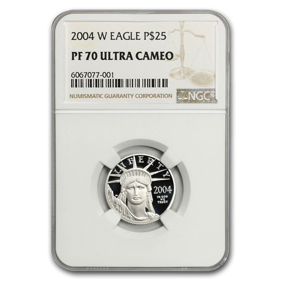 2004-W 1/4 oz Proof American Platinum Eagle PF-70 NGC 2004-W 1/4 oz Proof American Platinum Eagle PF-70 NGC