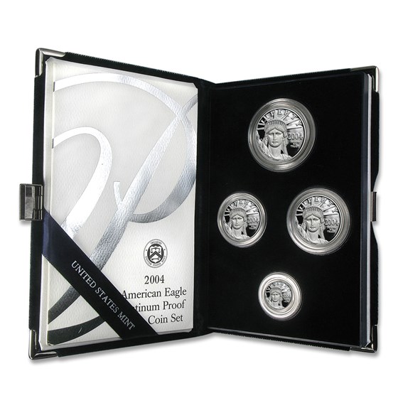 2004-W 4-Coin Proof American Platinum Eagle Set (w/Box & COA)