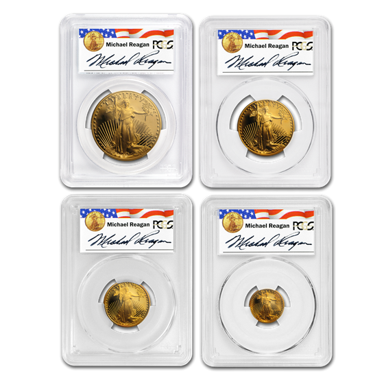 2004-W 4-Coin Proof Gold American Eagle Set PR-70 PCGS 2004-W 4-Coin Proof Gold American Eagle Set PR-70 PCGS
