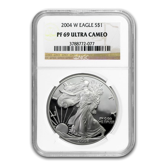 2004-W Proof Silver American Eagle PF-69 NGC 2004-W Proof Silver American Eagle PF-69 NGC