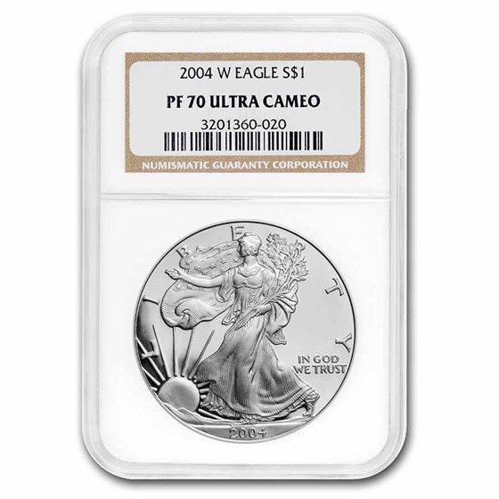 2004-W Proof Silver American Eagle PF-70 NGC 2004-W Proof Silver American Eagle PF-70 NGC