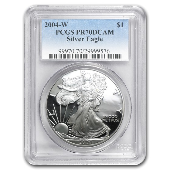 2004-W Proof Silver American Eagle PR-70 PCGS 2004-W Proof Silver American Eagle PR-70 PCGS