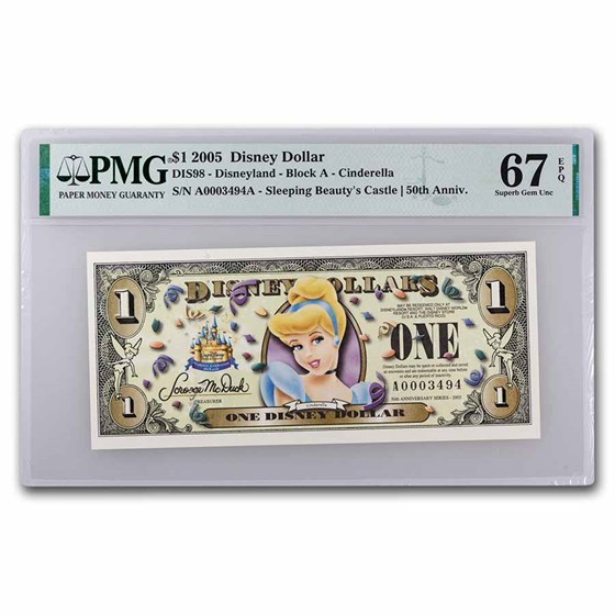 2005 $1.00 (A) Cinderella CU-67 EPQ PMG (DIS#98) 2005 $1.00 (A) Cinderella CU-67 EPQ PMG (DIS#98)