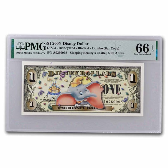 2005 $1.00 (A) Dumbo CU-66 EPQ PMG (DIS#93) 2005 $1.00 (A) Dumbo CU-66 EPQ PMG (DIS#93)