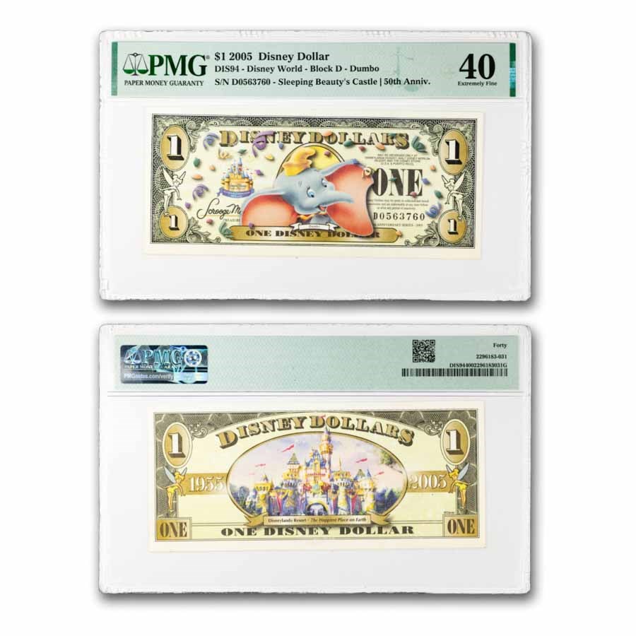 2005 $1.00 (D) Dumbo XF-40 PMG (DIS#94)