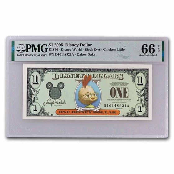 2005 $1.00 (DA) Chicken Little CU-66 EPQ PMG (DIS#90) 5 Consec.