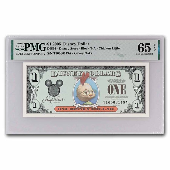 2005 $1.00 (T) Chicken Little CU-65 EPQ PMG (DIS#91) 2005 $1.00 (T) Chicken Little CU-65 EPQ PMG (DIS#91)