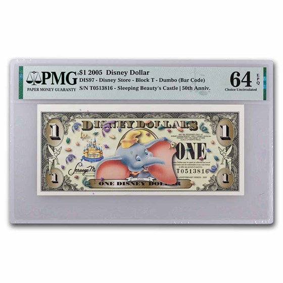 2005 $1.00 (T) Dumbo CU-64 EPQ PMG(DIS#97) 2005 $1.00 (T) Dumbo CU-64 EPQ PMG(DIS#97)
