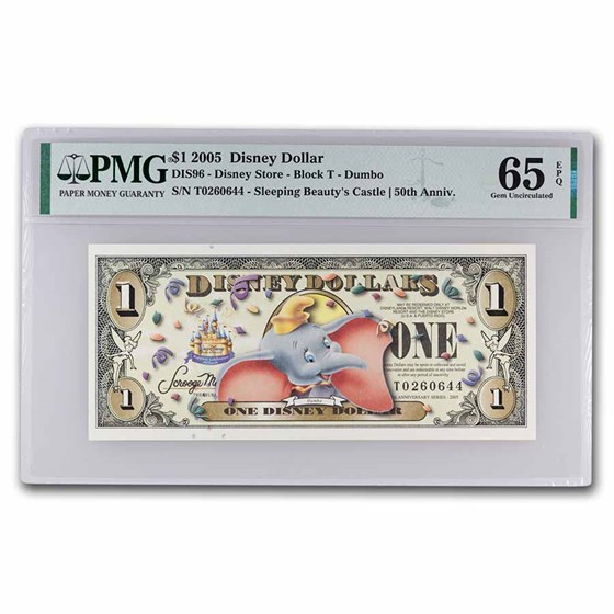 2005 $1.00 (T) Dumbo CU-65 EPQ PMG (DIS#96) 2005 $1.00 (T) Dumbo CU-65 EPQ PMG (DIS#96)