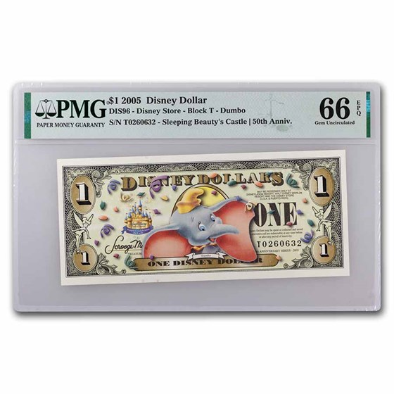 2005 $1.00 (T) Dumbo CU-66 EPQ PMG (DIS#96) 2005 $1.00 (T) Dumbo CU-66 EPQ PMG (DIS#96)