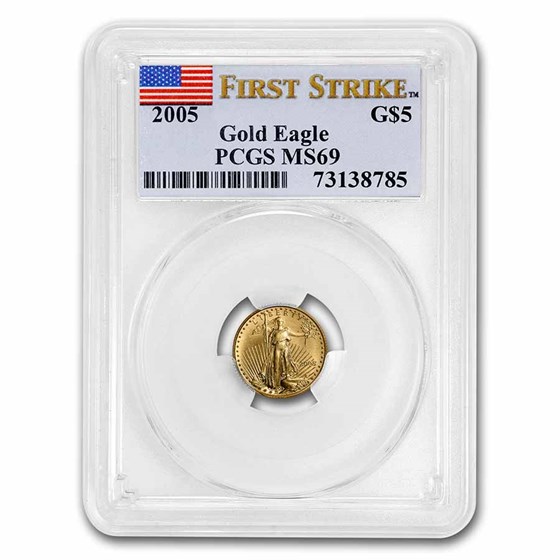 2005 1/10 oz American Gold Eagle MS-69 PCGS (FS)