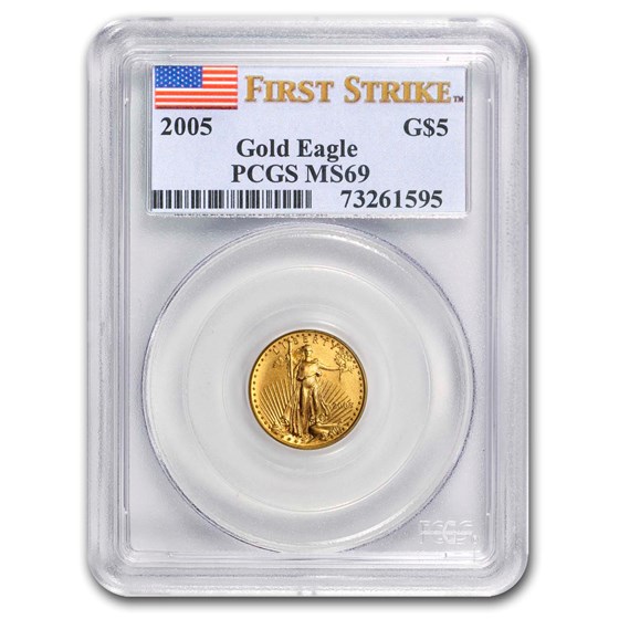 2005 1/10 oz American Gold Eagle MS-69 PCGS 2005 1/10 oz American Gold Eagle MS-69 PCGS