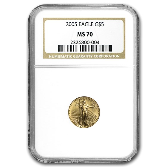 2005 1/10 oz American Gold Eagle MS-70 NGC 2005 1/10 oz American Gold Eagle MS-70 NGC