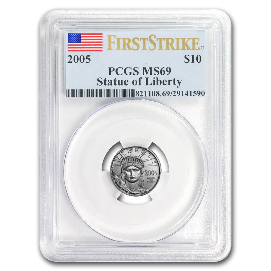2005 1/10 oz American Platinum Eagle MS-69 PCGS (FirstStrike®)