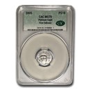 2005 1/10 oz American Platinum Eagle MS-70 CACG (First Delivery)