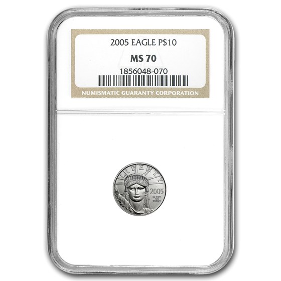 2005 1/10 oz American Platinum Eagle MS-70 NGC 2005 1/10 oz American Platinum Eagle MS-70 NGC