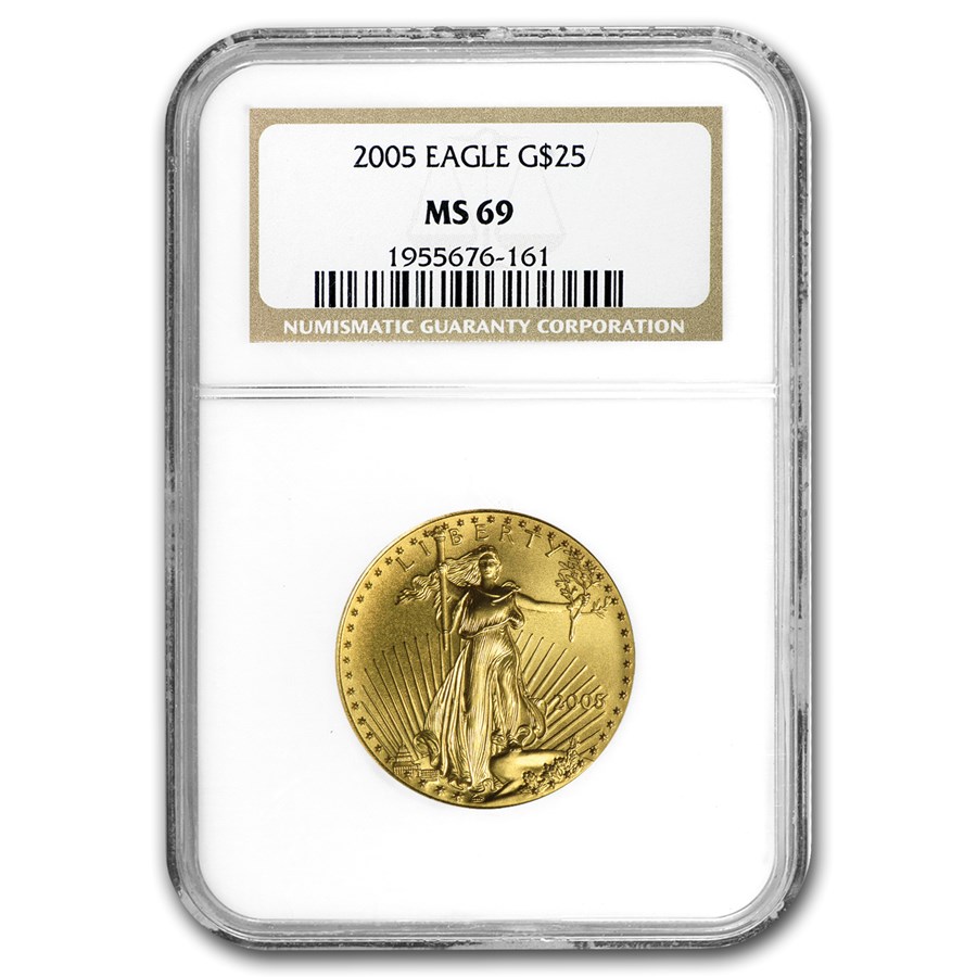 2005 1/2 oz American Gold Eagle MS-69 NGC
