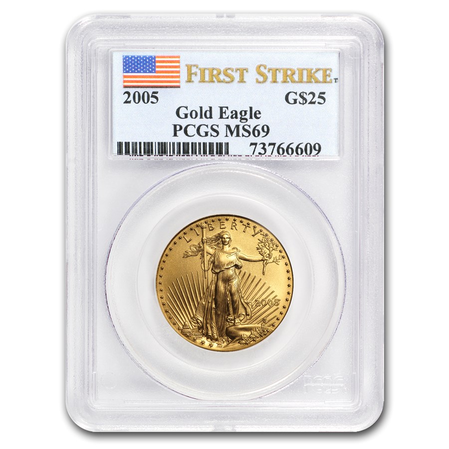 2005 1/2 oz American Gold Eagle MS-69 PCGS (FirstStrike®)