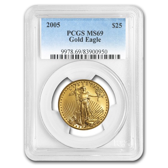 2005 1/2 oz American Gold Eagle MS-69 PCGS 2005 1/2 oz American Gold Eagle MS-69 PCGS