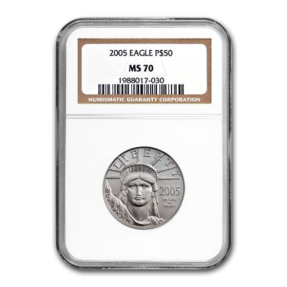2005 1/2 oz American Platinum Eagle MS-70 NGC 2005 1/2 oz American Platinum Eagle MS-70 NGC