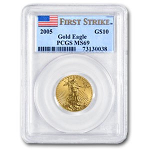 2005 1/4 oz American Gold Eagle MS-69 PCGS (FS®)