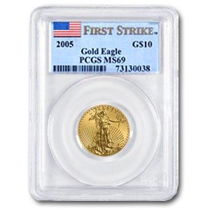 2005 1/4 oz American Gold Eagle MS-69 PCGS (FS®) 2005 1/4 oz American Gold Eagle MS-69 PCGS (FS®)