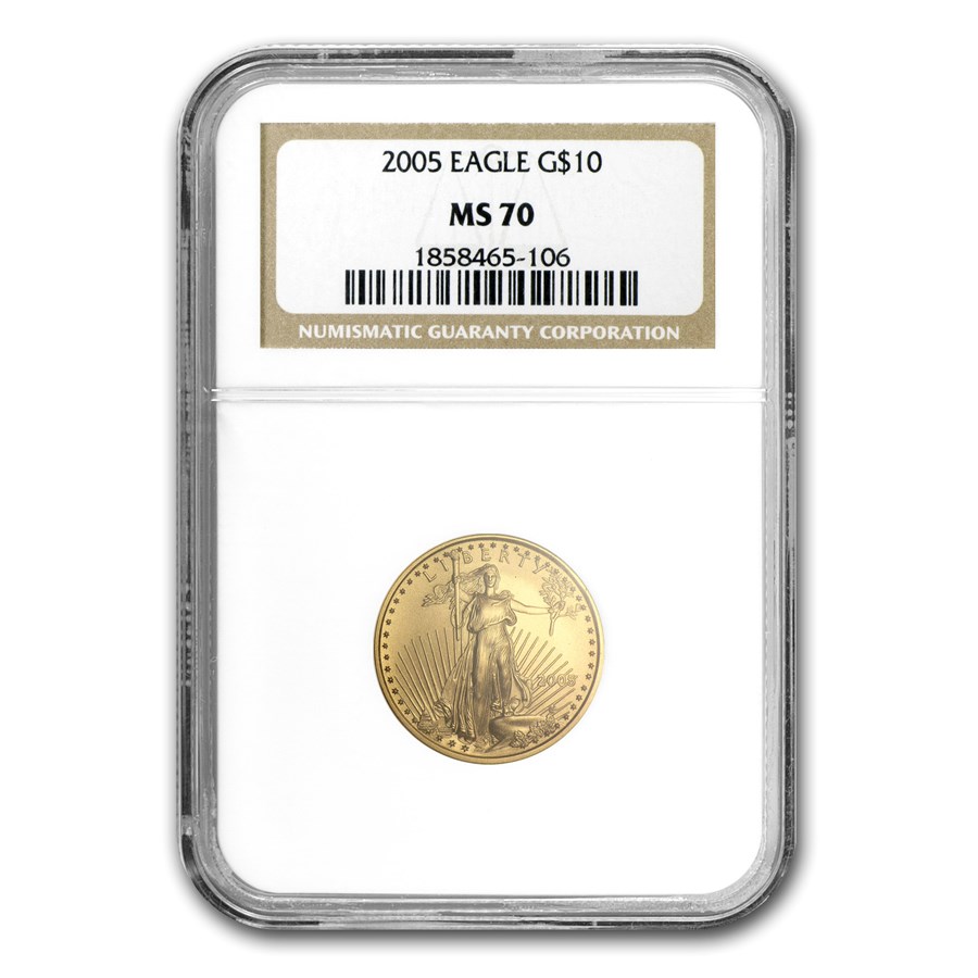 2005 1/4 oz American Gold Eagle MS-70 NGC