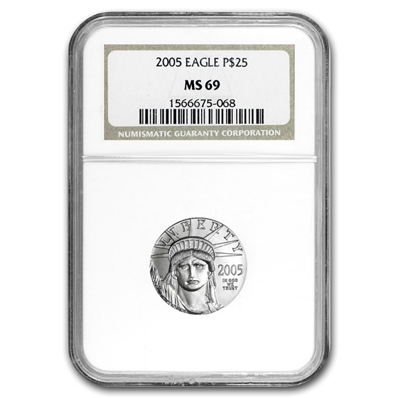 2005 1/4 oz American Platinum Eagle MS-69 NGC 2005 1/4 oz American Platinum Eagle MS-69 NGC