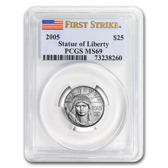 2005 1/4 oz American Platinum Eagle MS-69 PCGS (FirstStrike®) 2005 1/4 oz American Platinum Eagle MS-69 PCGS (FirstStrike®)