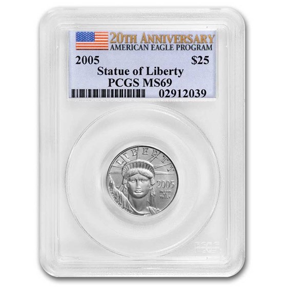 2005 1/4 oz American Platinum Eagle MS-69 PCGS 2005 1/4 oz American Platinum Eagle MS-69 PCGS