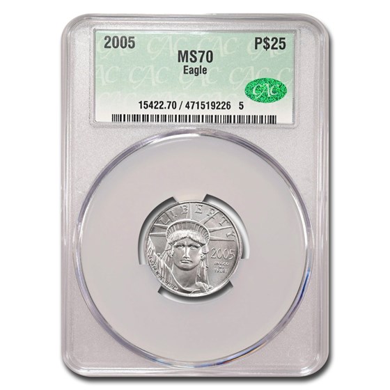 2005 1/4 oz American Platinum Eagle MS-70 CACG 2005 1/4 oz American Platinum Eagle MS-70 CACG