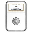 2005 1/4 oz American Platinum Eagle MS-70 NGC