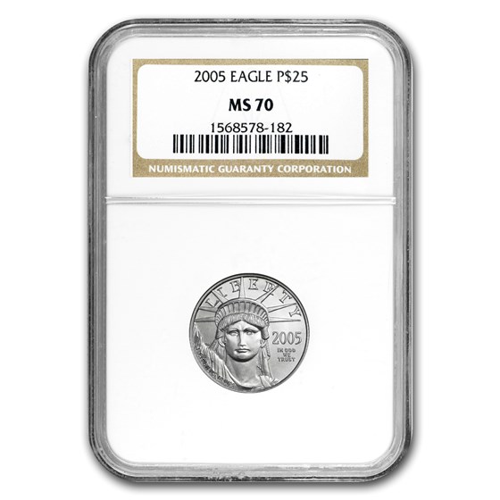 2005 1/4 oz American Platinum Eagle MS-70 NGC 2005 1/4 oz American Platinum Eagle MS-70 NGC