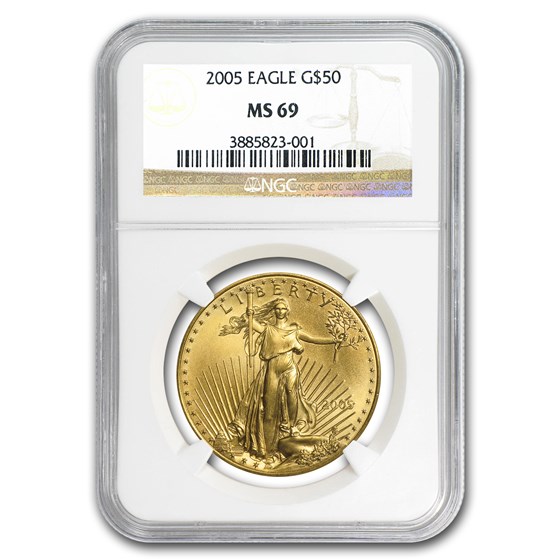 2005 1 oz American Gold Eagle MS-69 NGC 2005 1 oz American Gold Eagle MS-69 NGC