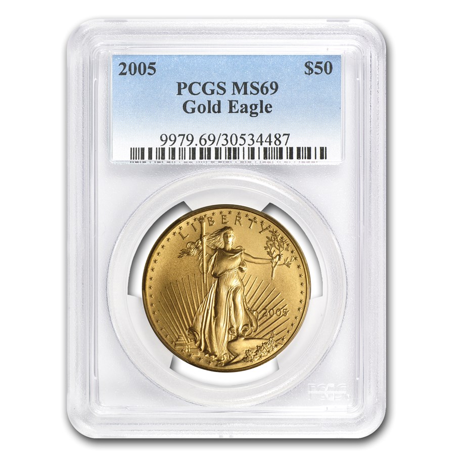 2005 1 oz American Gold Eagle MS-69 PCGS