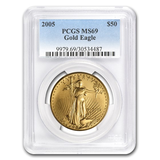 2005 1 oz American Gold Eagle MS-69 PCGS 2005 1 oz American Gold Eagle MS-69 PCGS