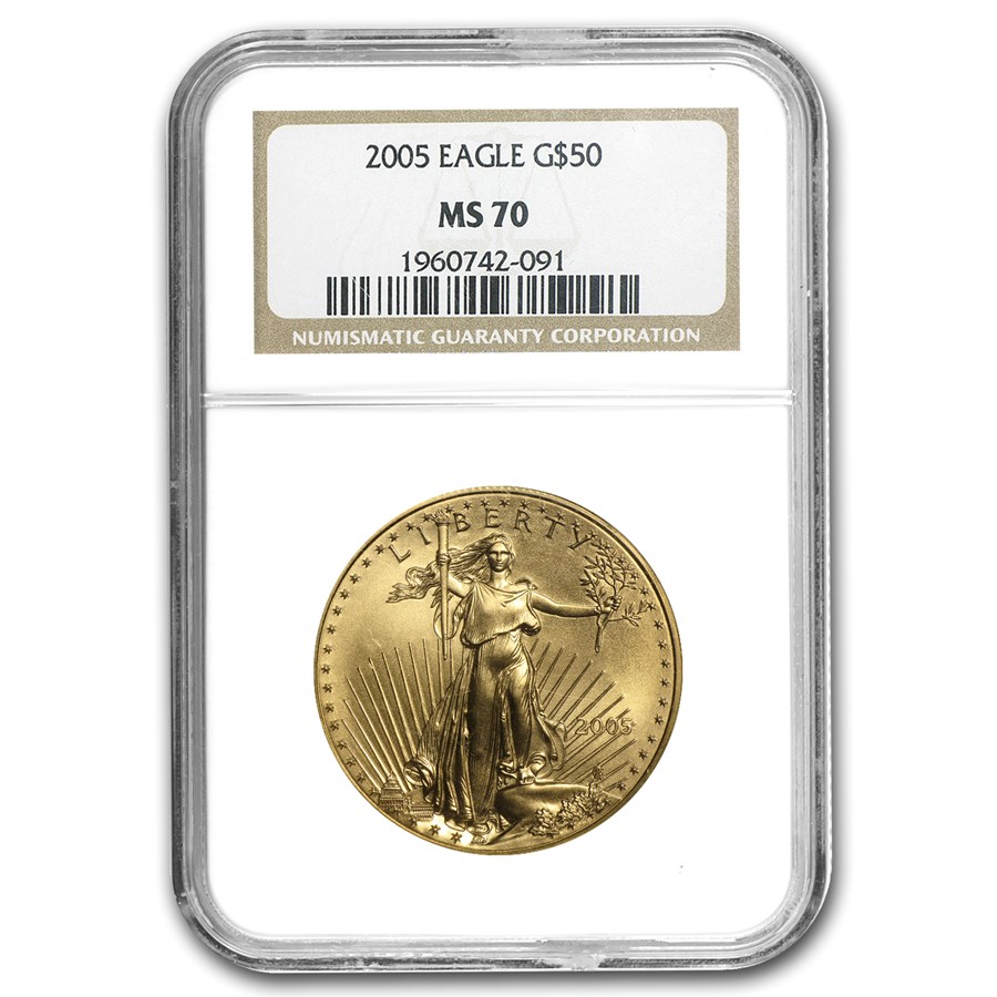 2005 1 oz American Gold Eagle MS-70 NGC