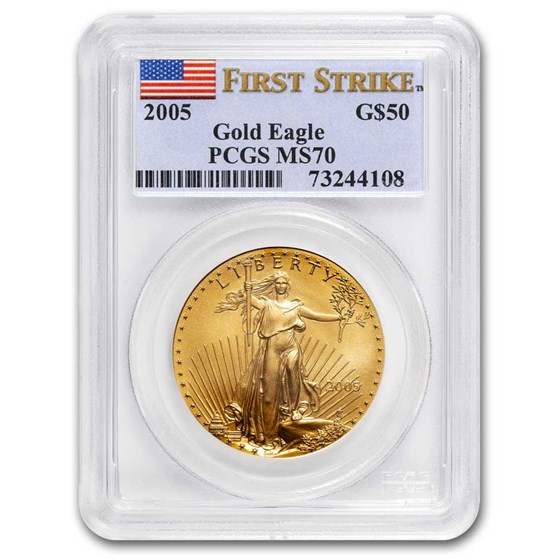 2005 1 oz American Gold Eagle MS-70 PCGS (FS) 2005 1 oz American Gold Eagle MS-70 PCGS (FS)