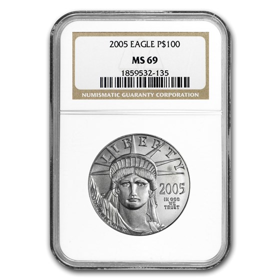 2005 1 oz American Platinum Eagle MS-69 NGC 2005 1 oz American Platinum Eagle MS-69 NGC