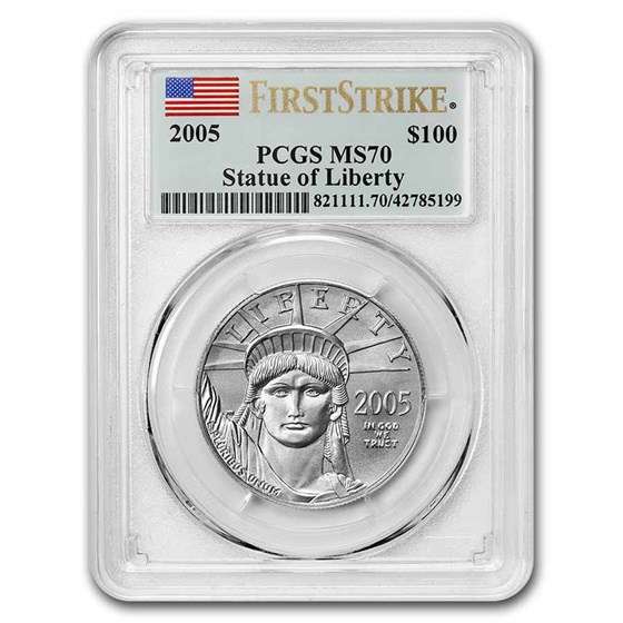 2005 1 oz American Platinum Eagle MS-70 PCGS (FirstStrike®) 2005 1 oz American Platinum Eagle MS-70 PCGS (FirstStrike®)