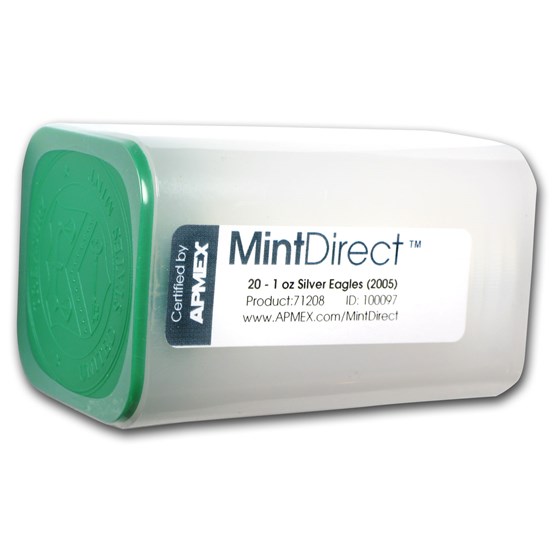 2005 1 oz American Silver Eagles (20-Coin MintDirect® Tube) 2005 1 oz American Silver Eagles (20-Coin MintDirect® Tube)